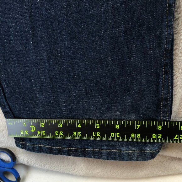 Wrangler Mens Jeans 38x32 Straight Fit Blue Denim Dark Wash 100% Cotton Classic - Picture 7 of 15